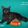 black cat caricature 100x100