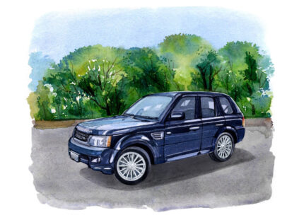 Custom Car Portrait From Your Photos, Staff Farewell Present-1