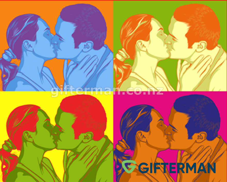 Couple Style Pop Art Portrait From Your Photos, Custom Pop Arts