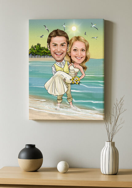 Wedding Gift From Your Photos, One Line Face Illustration-1